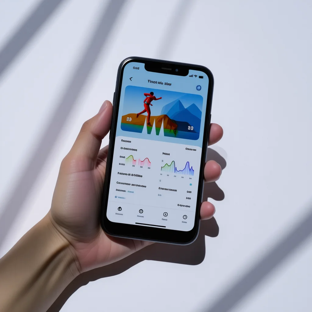 Mobile app interface for fitness tracker
